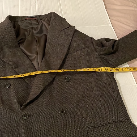 ♻️Ciero Athletic 100 Percent Pure Wool Brown Black Gray Men Blazer Jacket sz L46 - Picture 16 of 17